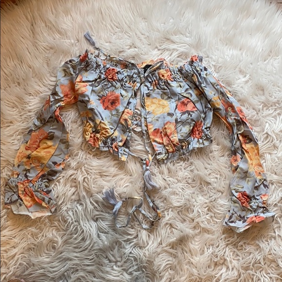 NEW • Majorelle • Sangria Floral Crop Top Large - Picture 6 of 8